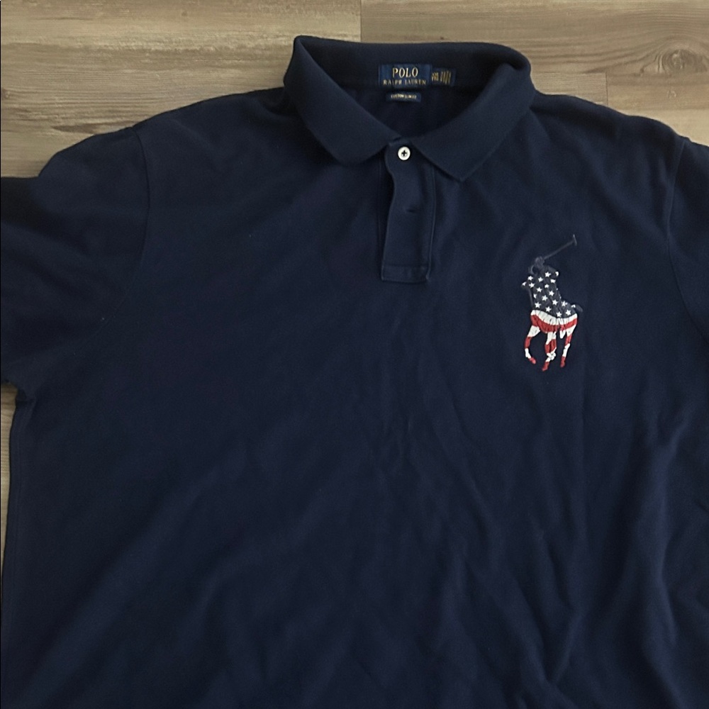 Polo by Ralph Lauren Dark Blue Polo Shirt with Embroidered Logo
